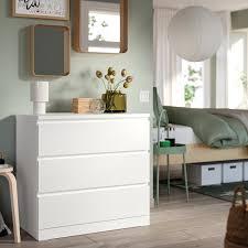 Cassettiera Malm Bianca a 3 cassetti