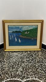 Quadro con cornice in legno