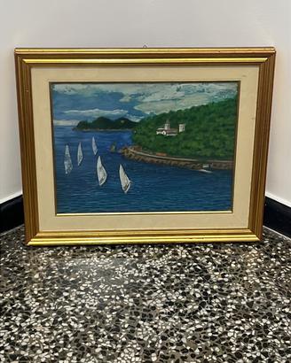 Quadro con cornice in legno