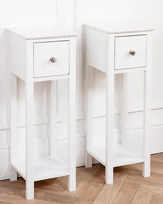 Set n. 2 comodini bianchi