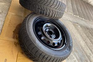 2-cerchi in ferro + 2-pneumatici invernali Hankook