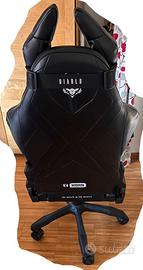 Sedia da gaming X-Horn Diablo nera