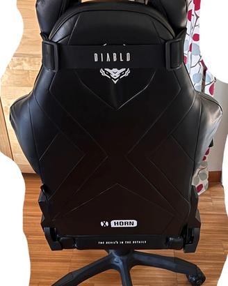Sedia da gaming X-Horn Diablo nera