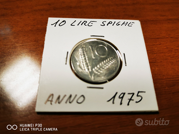 10 lire spighe anno 1975