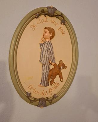 quadro tridimensionale legno intagliato