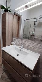 Mobile bagno lavabo 2 cassetti specchio colonna