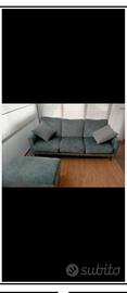 DIVANO 4 POSTI PETROLIO + POUF