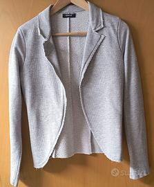 Giacca donna felpa garzata, colore grigio/argento