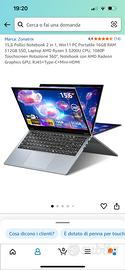 Pc e Notebook touch 15,6 pollici