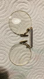 Occhiali pince-nez vintage senza montatura rotondi