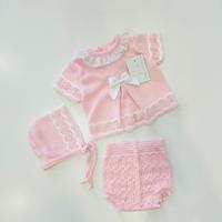 Completino neonata in Filo rosa, 0-3 mesi NUOVO