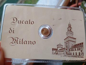 Francesco I di Sforza moneta oro 8k in blister