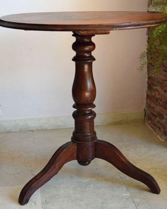 Tavolo tondo da gioco di fine 1800
