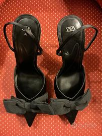 Scarpe eleganti con tacco e fiocco. Zara