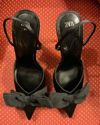 Scarpe eleganti con tacco e fiocco. Zara