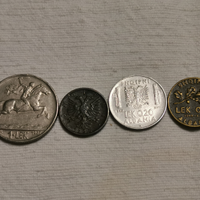 4 monete dell, ALBANIA 2 CON EFIGE DI V. E. III