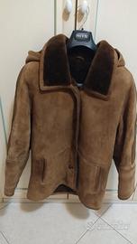 cappotto smalby con cappuccio. montone e pelliccia