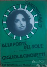 Spartito "Alle porte del sole" - Cinquetti - 73