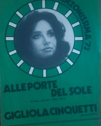 Spartito "Alle porte del sole" - Cinquetti - 73