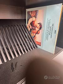 Porta dischi vinili legno mobile cassa scatola