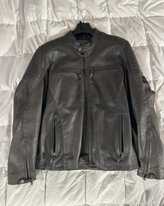 Giubbotto moto in pelle STUD taglia 54 marrone