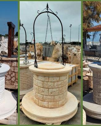 Pozzo Tondo da Giardino cm. 83x83x250 h.