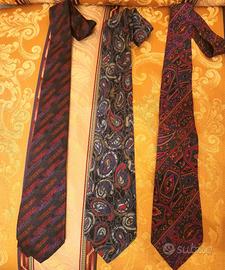 3 Cravatte Missoni in seta vintage