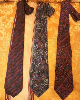 3 Cravatte Missoni in seta vintage