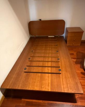 Letto piazza e mezza 125x200 e comodino