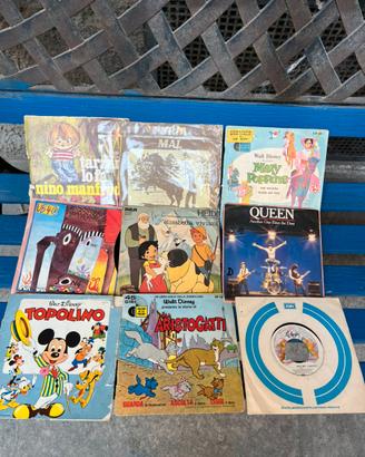 Lotto 8 vinili 45 giri Queen Disney sigle TV