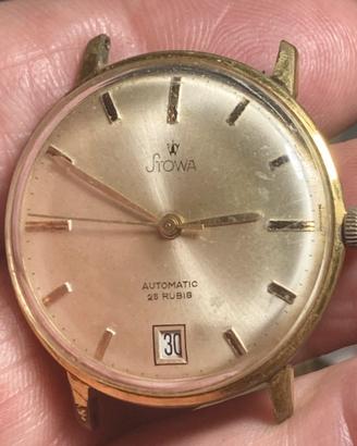 Orologio raro Stowa Automatic 25 Rubis datario