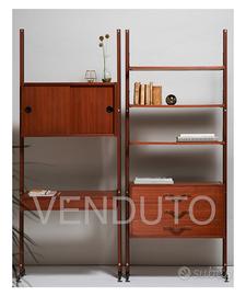 Libreria anni ‘60 inizi anni ‘70 con scrittoio