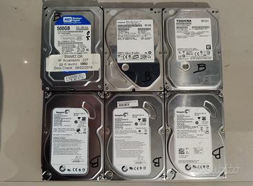 Lotto 6 Hard Disk Interni PC 500-320-250GB