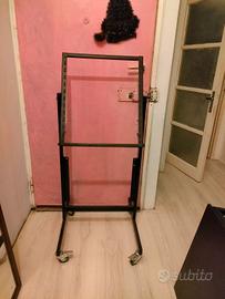 RACK DA STUDIO metallo nero CON ROTELLE
