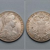 Moneta Tallero Maria Teresa 1780 Argento Riconio