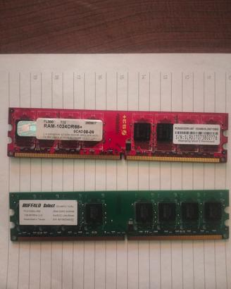 2 RAM DDR2 da 1gb ciascuna 
