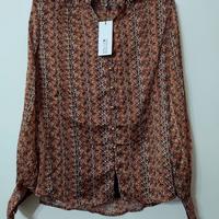Camicia a maniche lunghe marrone e beige Molly Bra