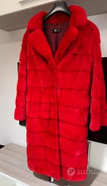 Pelliccia in vero visone rosso