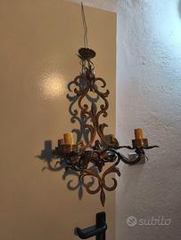 Lampadario in ferro stile classico – 4 luci