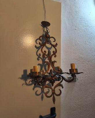 Lampadario in ferro stile classico – 4 luci