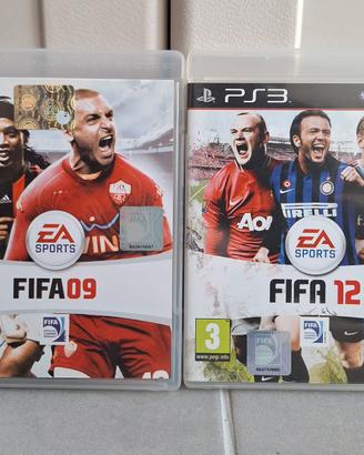 Due giochi PS3 Fifa 09 e Fifa 12 