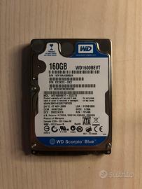SATA 2.5” 160GB WD TESTATO FUNZIONANTE