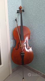 Violoncello 4/4 con custodia rigida archetto 