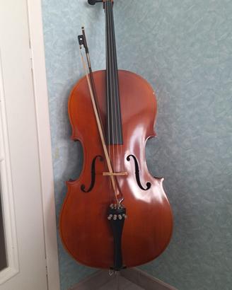 Violoncello 4/4 con custodia rigida archetto 