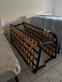 Letto singolo con doghe in legno