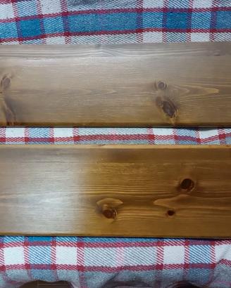 2 Mensole artigianali in rovere massello 110x20x3