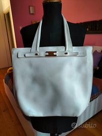 borsa bianca Nicoli in vera pelle 