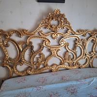 Letto in legno intagliato stile barocco 