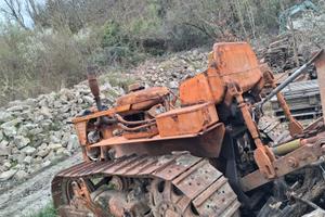 Trattore cingolato OM  58C Lama Apripista Trincia