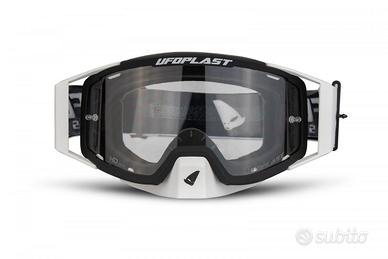 OCCHIALI MOTOCROSS UFO WISE BIANCO lente trasp